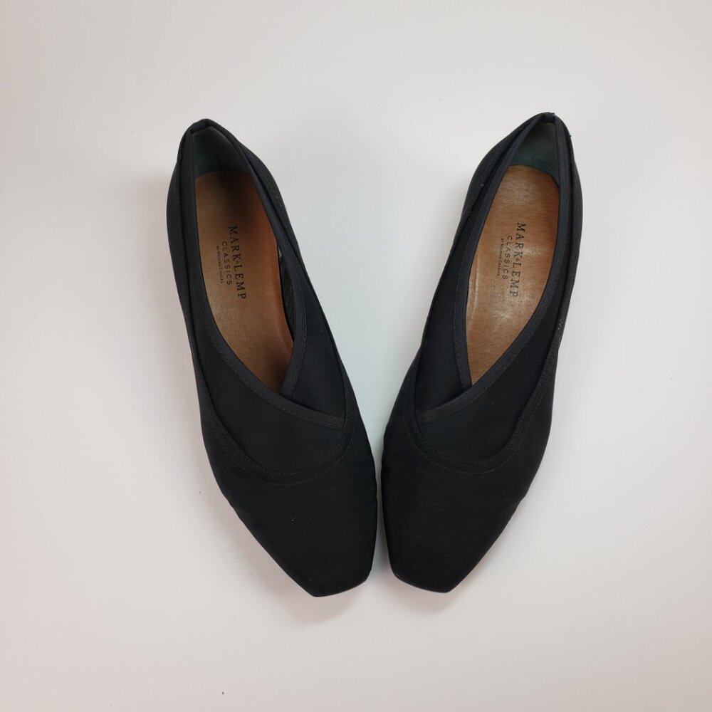 Walking Cradles Classics 7W Black Elastic Stretch Upper Slip On Shoe Mark Klemp